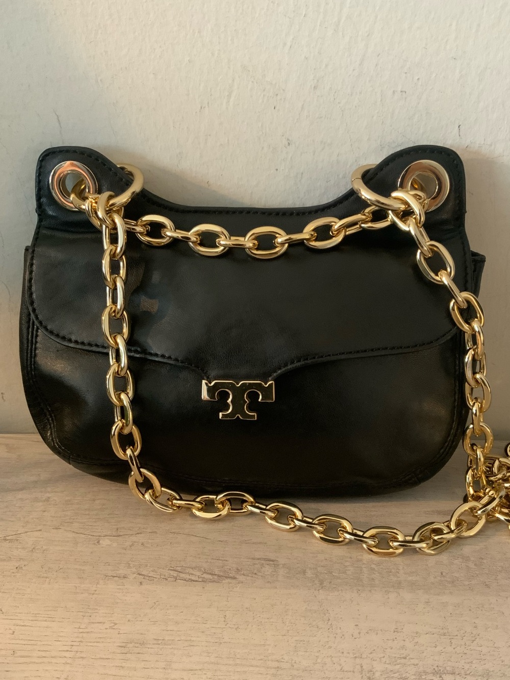 TORY BURCH MINI MEGAN CROSSBODY BAG BLACK EXC